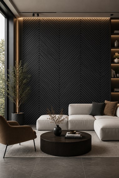 Yeni Nesil Lambri Nova Duvar Paneli Antrasit 60*275 cm