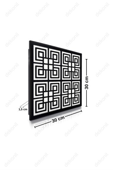 Yonca Clip-in (Klipin) PVC Asma Tavan Kaplama Paneli Siyah 30*30 cm