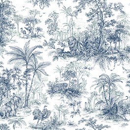 Adawall Tropicano 9909-2 Mavi Tropik Desenli Duvar Kağıdı