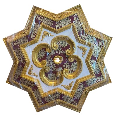 Altın Bordo Yıldız Saray Tavan 120 cm