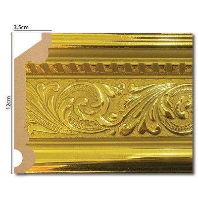 Altın Sarmaşık Saray Kartonpiyer 12cm | Dekonil