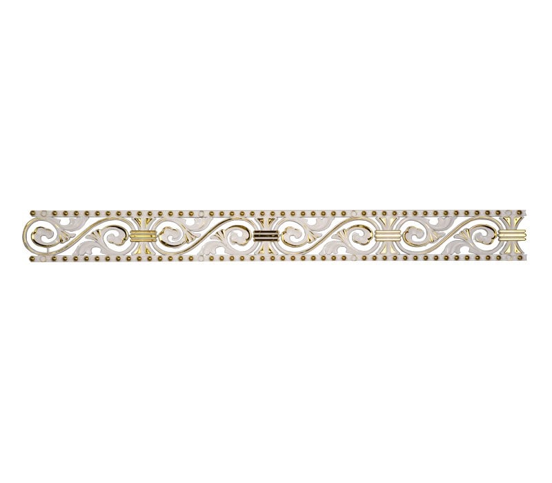 Wall and Ceiling Border White to Gold 10,5*100cm l Dekonil
