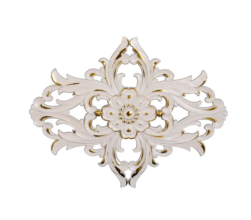 Beyaza Altın Saray Tavan Motif 28,5*37,5 cm