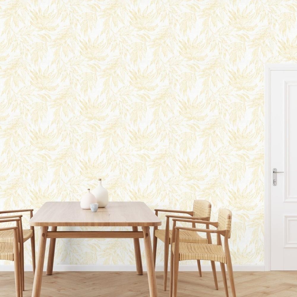 Adawall Hue Yaprak Desenli Duvar Kağıdı 24208-3