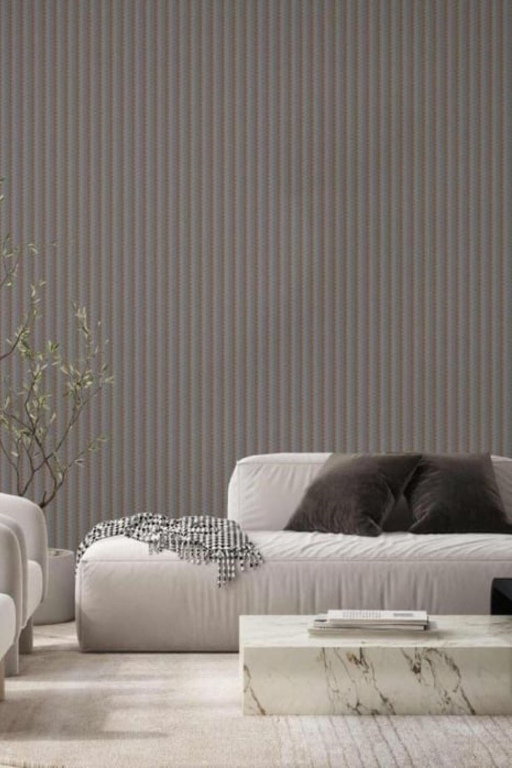 Adawall Omega Çizgili Duvar Kağıdı 23206-5