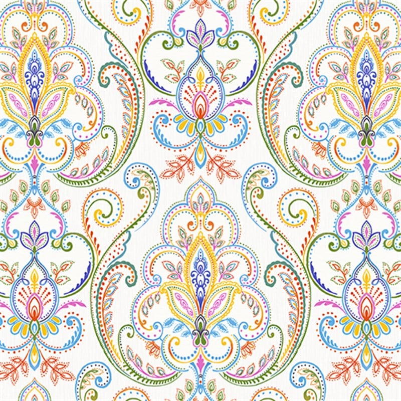Adawall Tropicano 9901-3 Renkli Damask Desenli Duvar Kağıdı