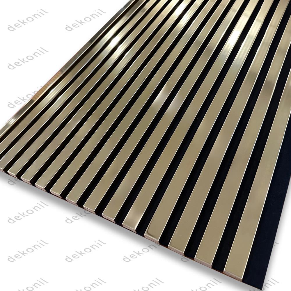 Akustik Lambri Duvar Paneli Gold 60*280 cm