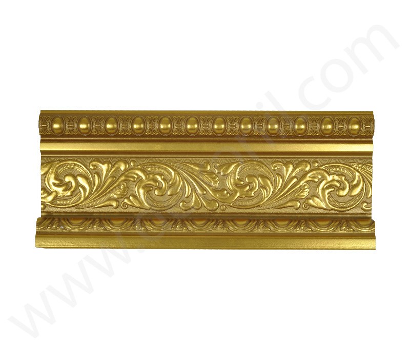 Altın Ahşapiyer İşlemeli Kartonpiyer 12*290 cm