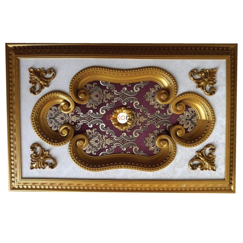 Altın Bordo Dikdörtgen Saray Tavan 60*90 cm