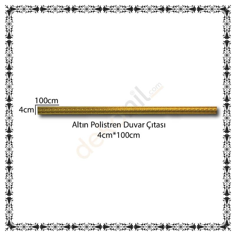 Altın Dekoratif Çıta 4*100cm l Dekonil