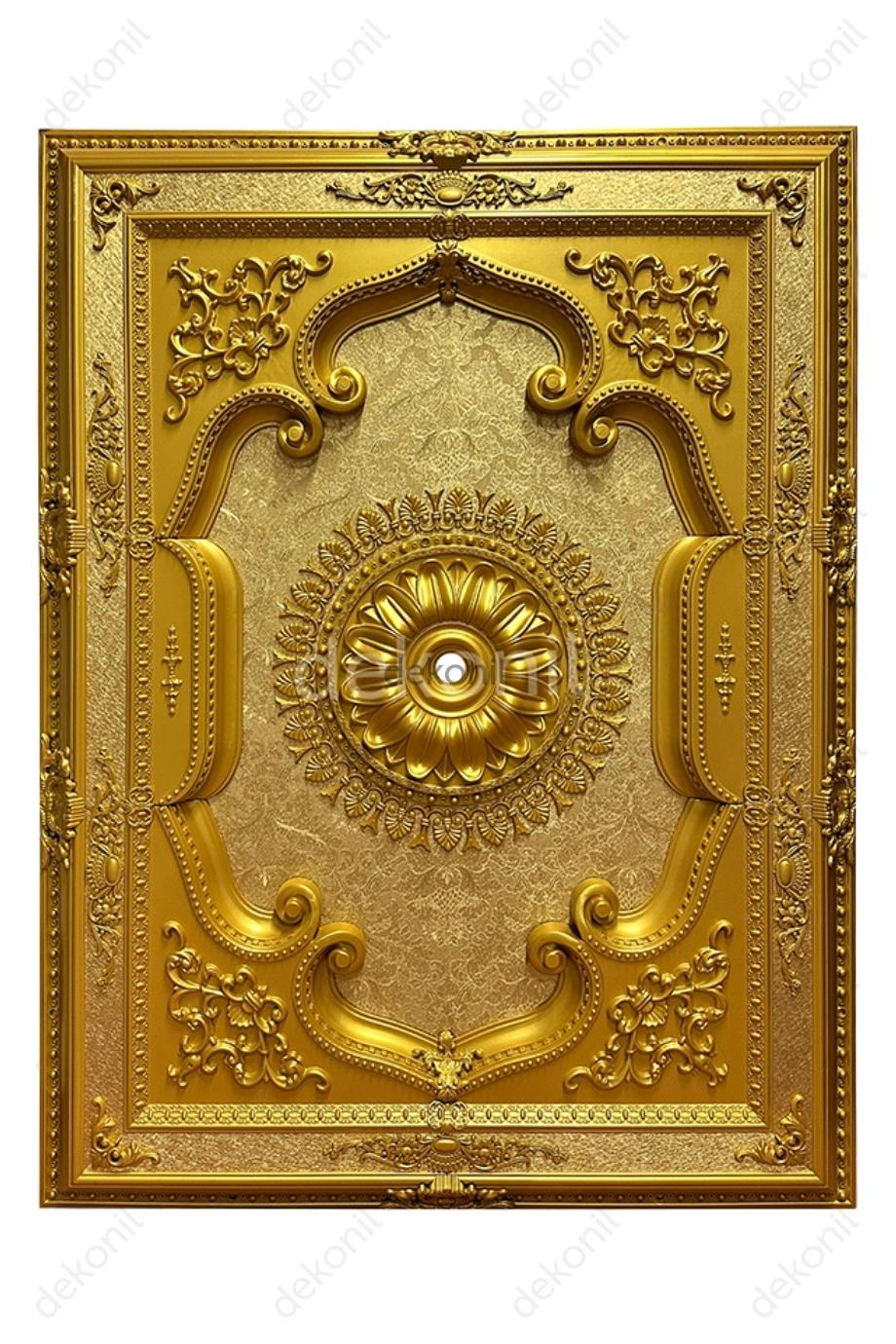 Altın Dikdörtgen Saray Tavan 120*160 cm