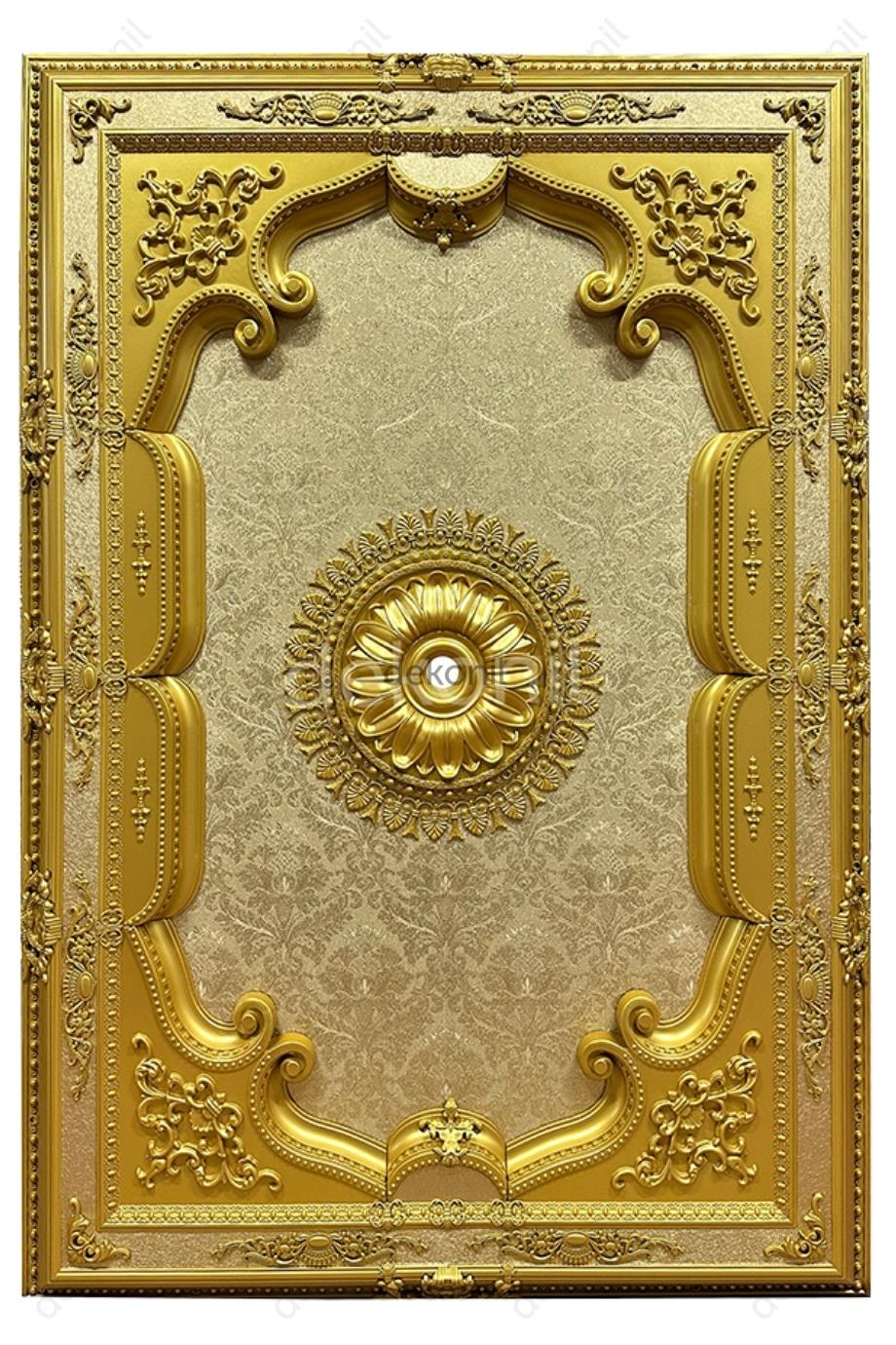 Altın Dikdörtgen Saray Tavan 140*200 cm