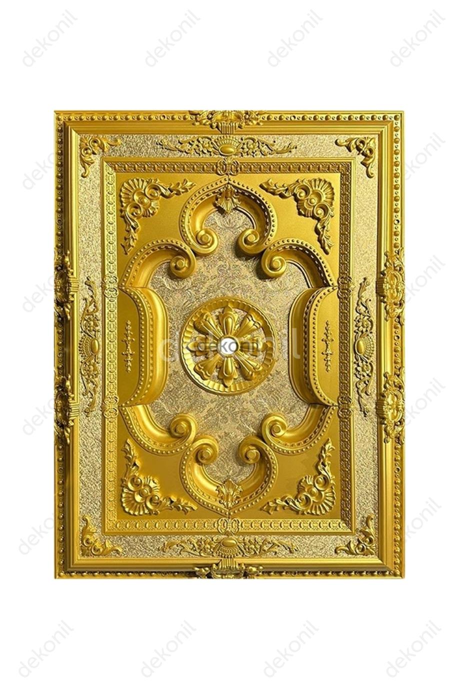 Altın Dikdörtgen Saray Tavan 90*120 cm