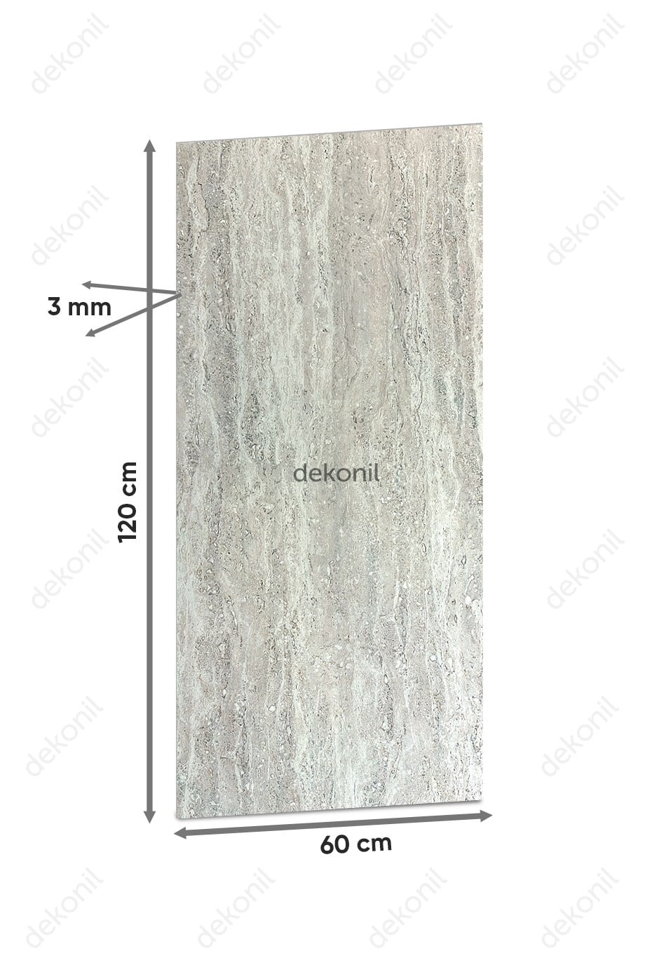 Argento Traverten Flex Stone İnce Esnek Doğal Taş Panel 60*120 cm