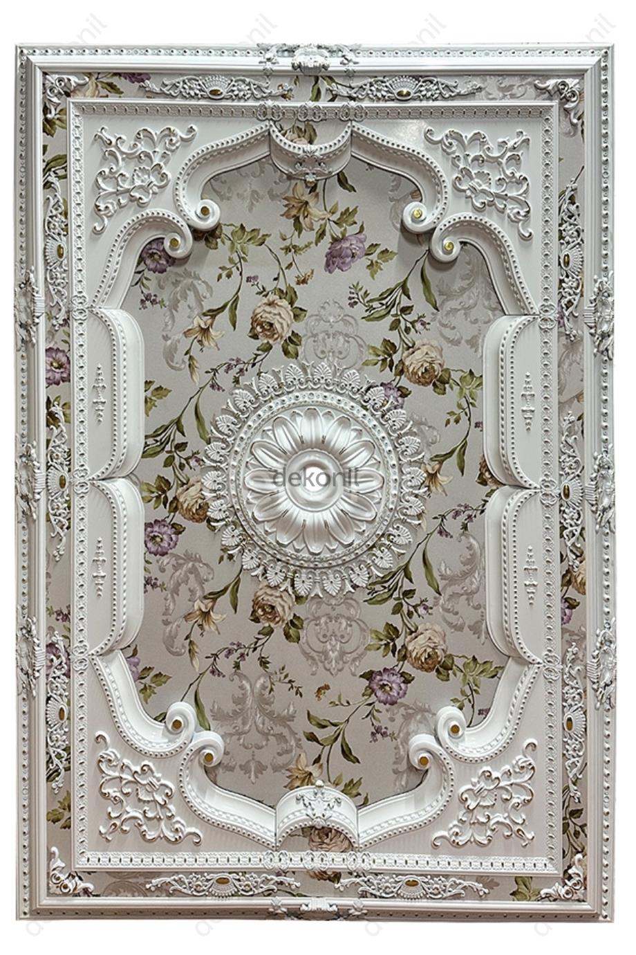 Beyaz Altın Dikdörtgen Saray Tavan 140*200 cm