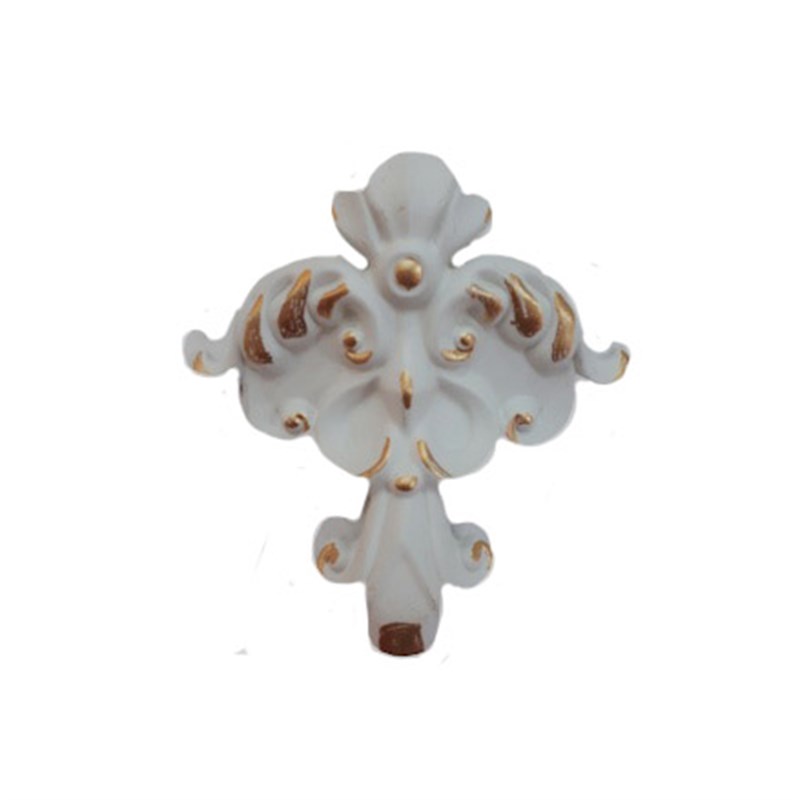 زخارف خارجية من الجبس باللون الأبيض الذهبي 13*13 سم