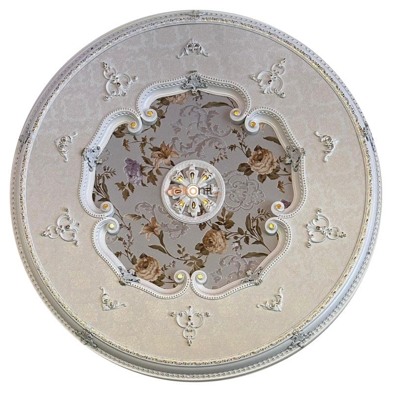 Palace Ceiling Oval White to Gold 150cm