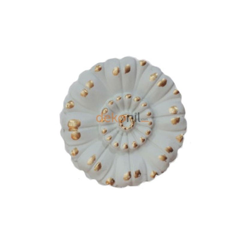 Beyaza Altın Küçük Papatya Motif 9 cm