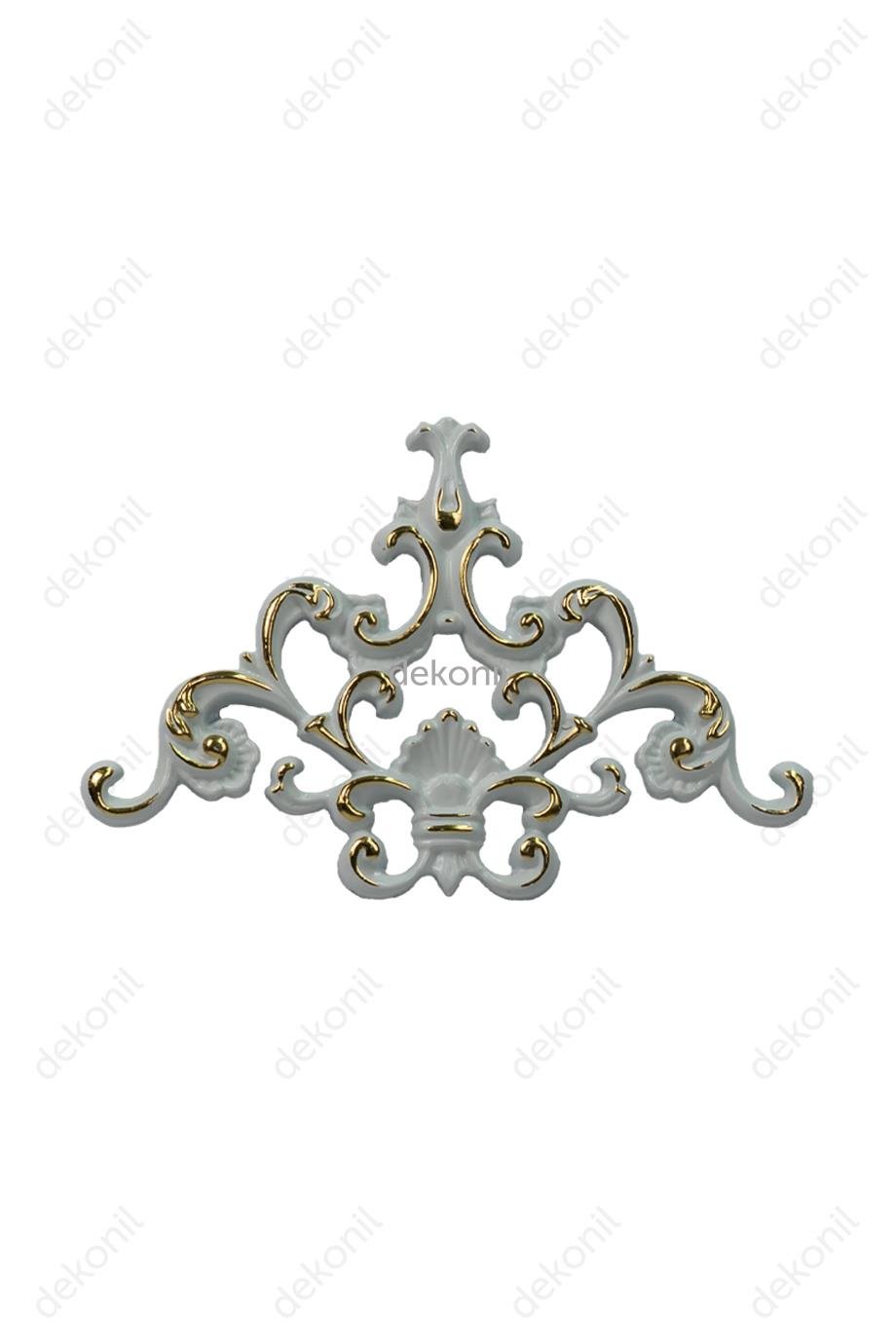 Beyaza Altın Saray Tavan Köşe Motif 27*18 cm