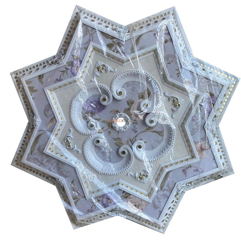 Beyaza Altın Yıldız Saray Tavan 120 cm