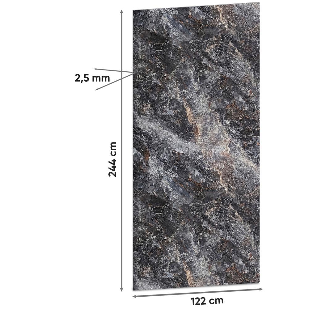 Black White Grey Mermer Desenli Pvc Duvar Paneli 122*244cm