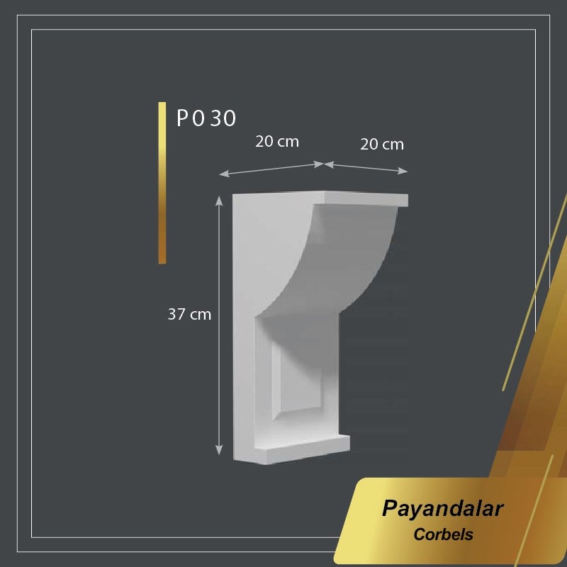 Boyanabilir Poliüretan Payanda 20*37*20cm