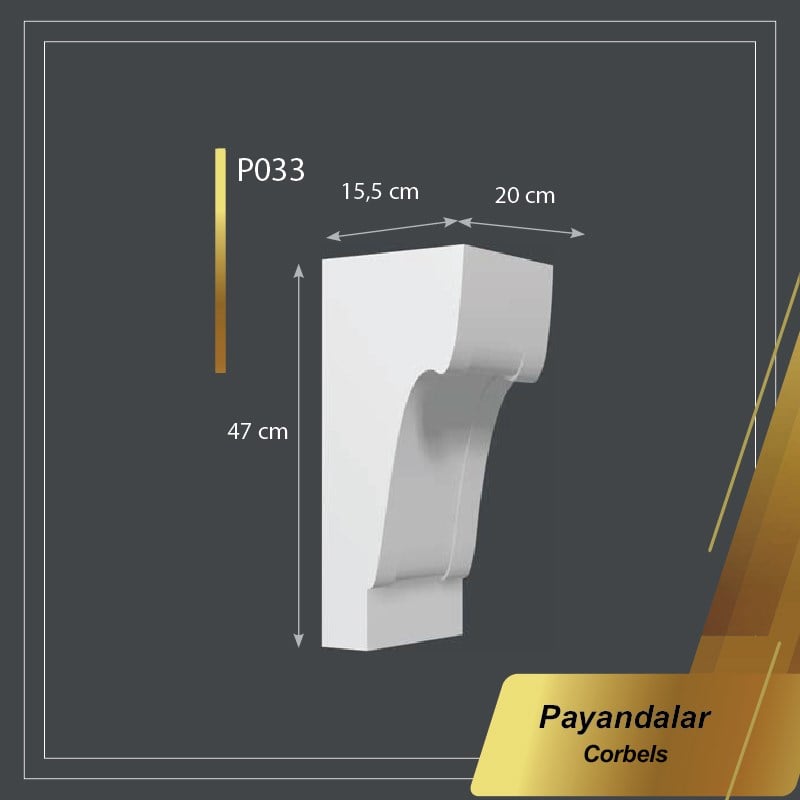 Boyanabilir Poliüretan Payanda 20*47*15,5cm