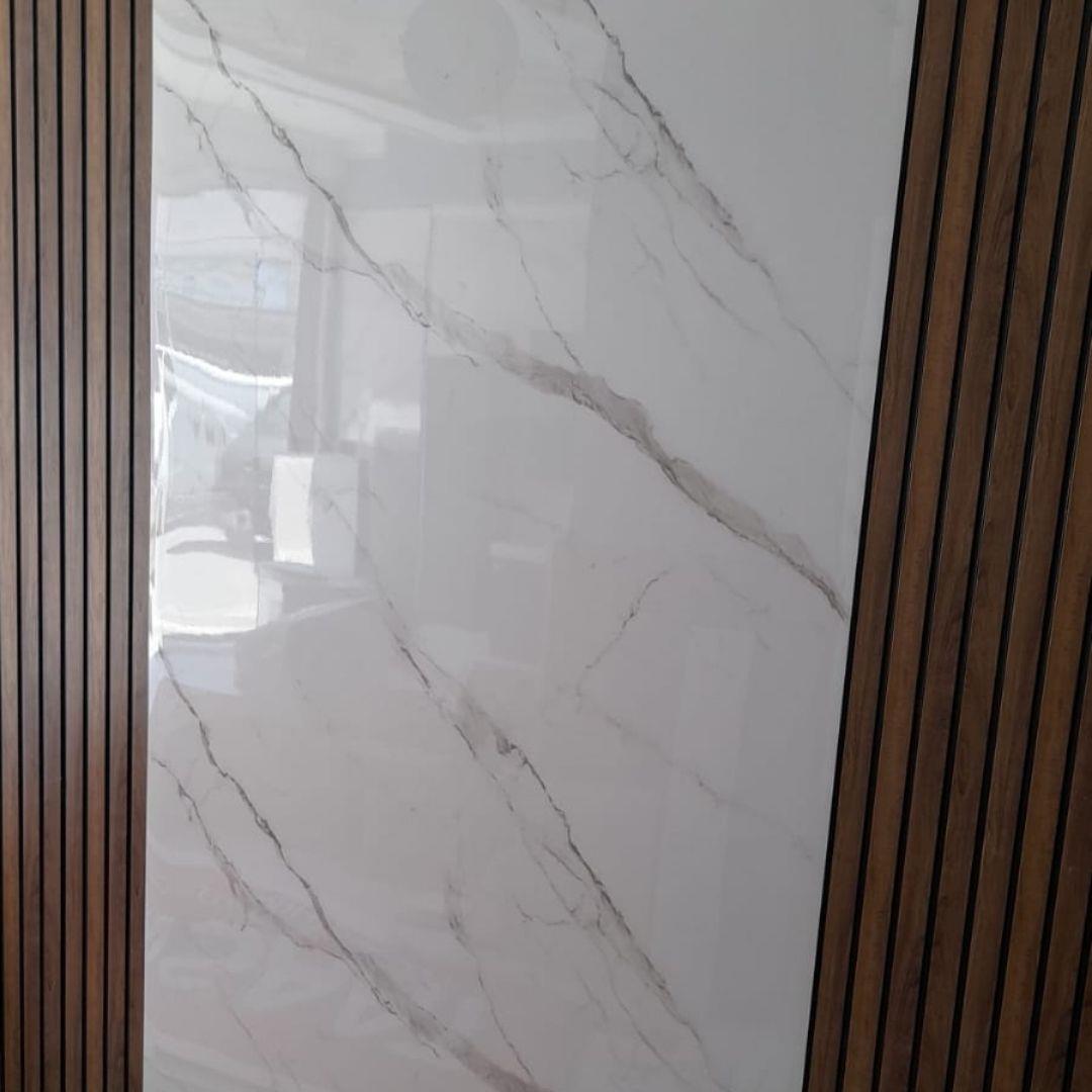 Calacatta White Marble Patterned PVC Wall Panel 122*244cm| Dekonil