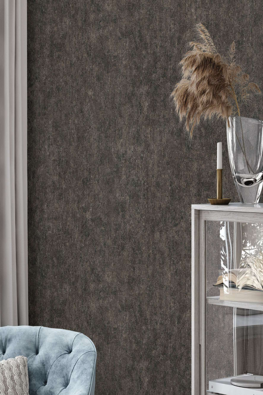 Decowall Rina Sıva Desenli Duvar Kağıdı 709-01