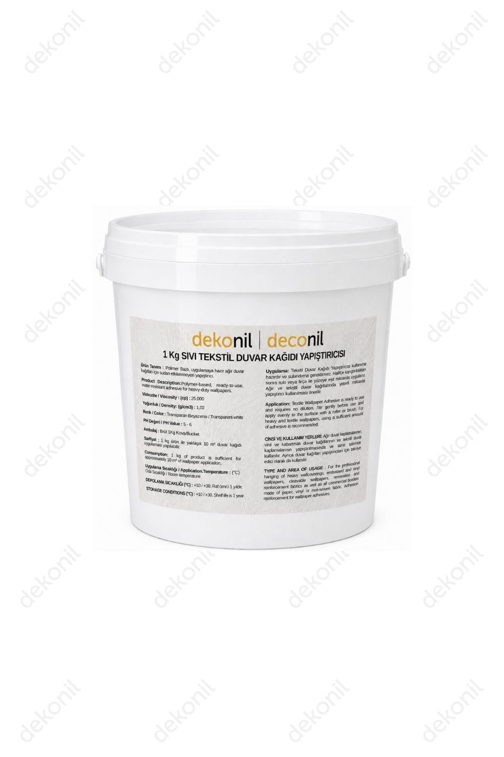 Dekonil Tekstil Duvar Kağıdı Yapıştırıcısı 1 kg