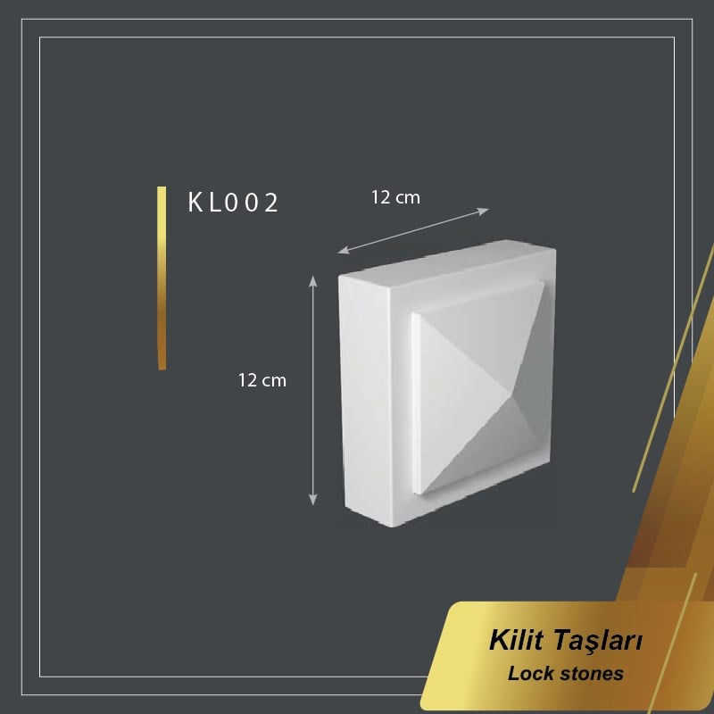 Dekoratif Poliüretan Kilit Taşı 12*12cm