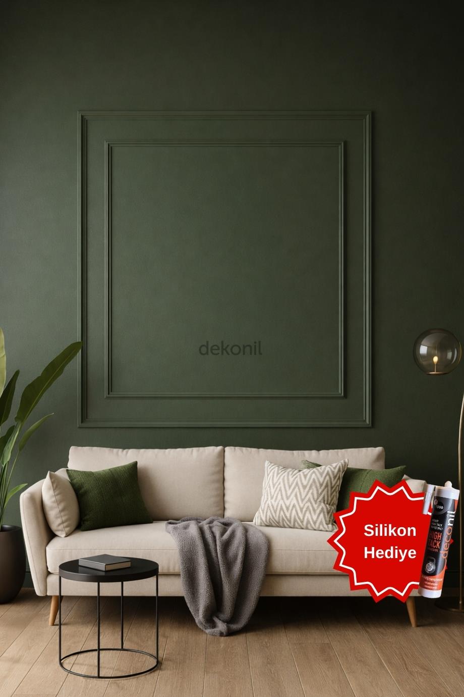 Destan 4cm ve 2,5 cm Boyanabilir Hazır Kesilmiş Duvar Çıtası Paketi (120*120cm)