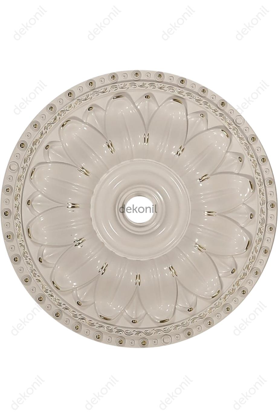 Elegance Oval White to Gold Motif 40cm
