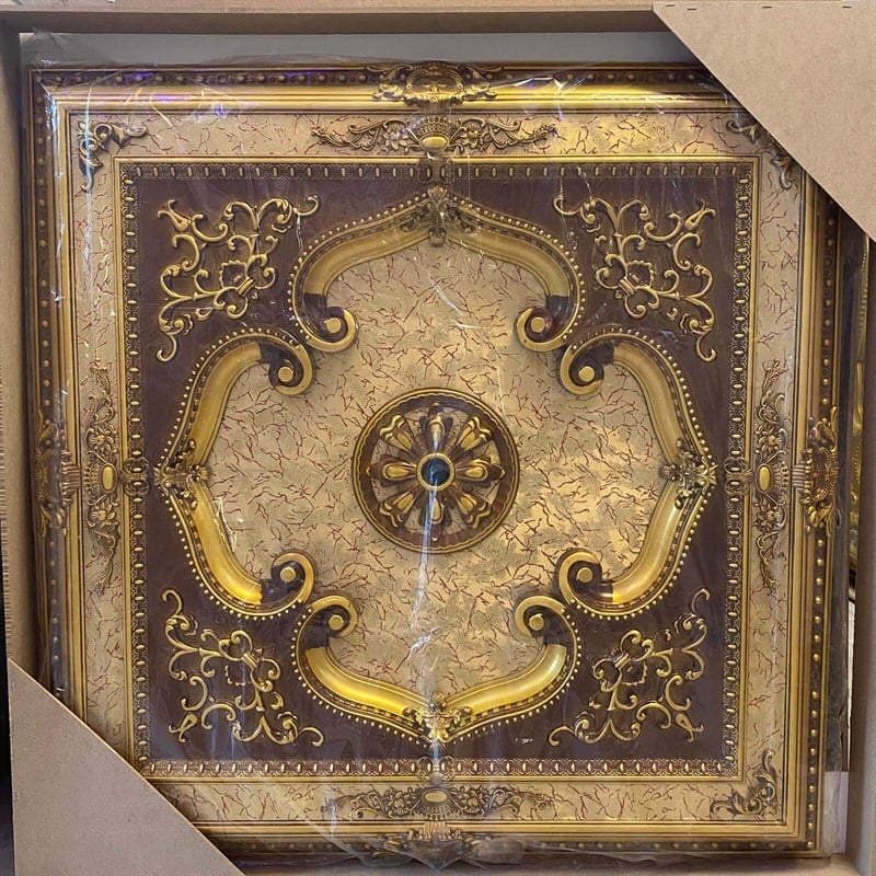 Eskitme Kare Saray Tavan 120*120 cm l Dekonil Saray Tavan