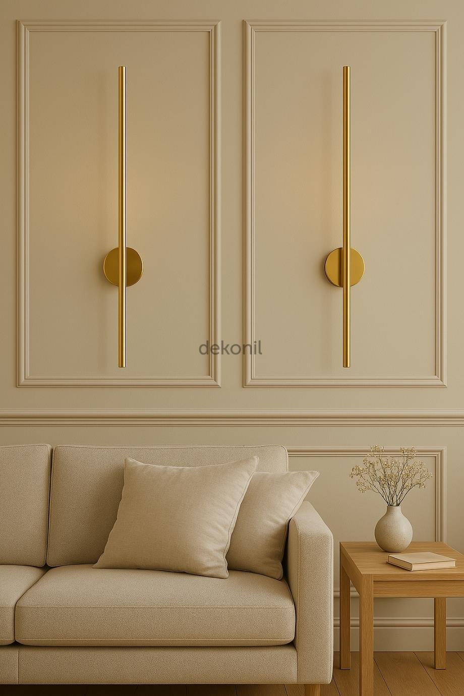 Gold Lindis Şarjlı Kablosuz LED Aplik