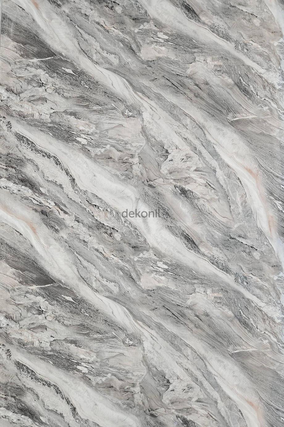 Grey White Marble Pattern PVC Wall Panel 122*244cm