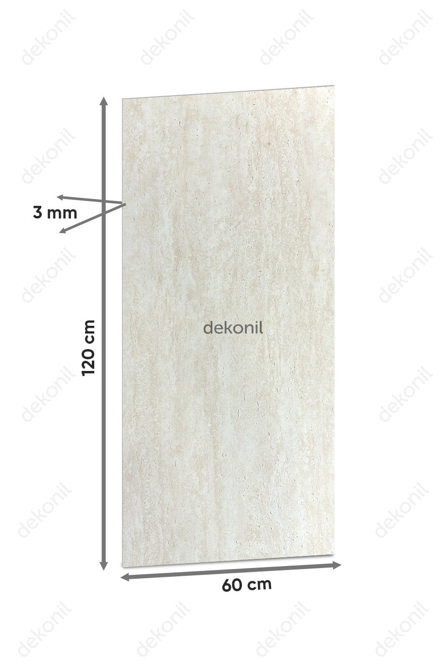 Harmony Bej Traverten Flex Stone İnce Esnek Doğal Taş Panel 60*120 cm