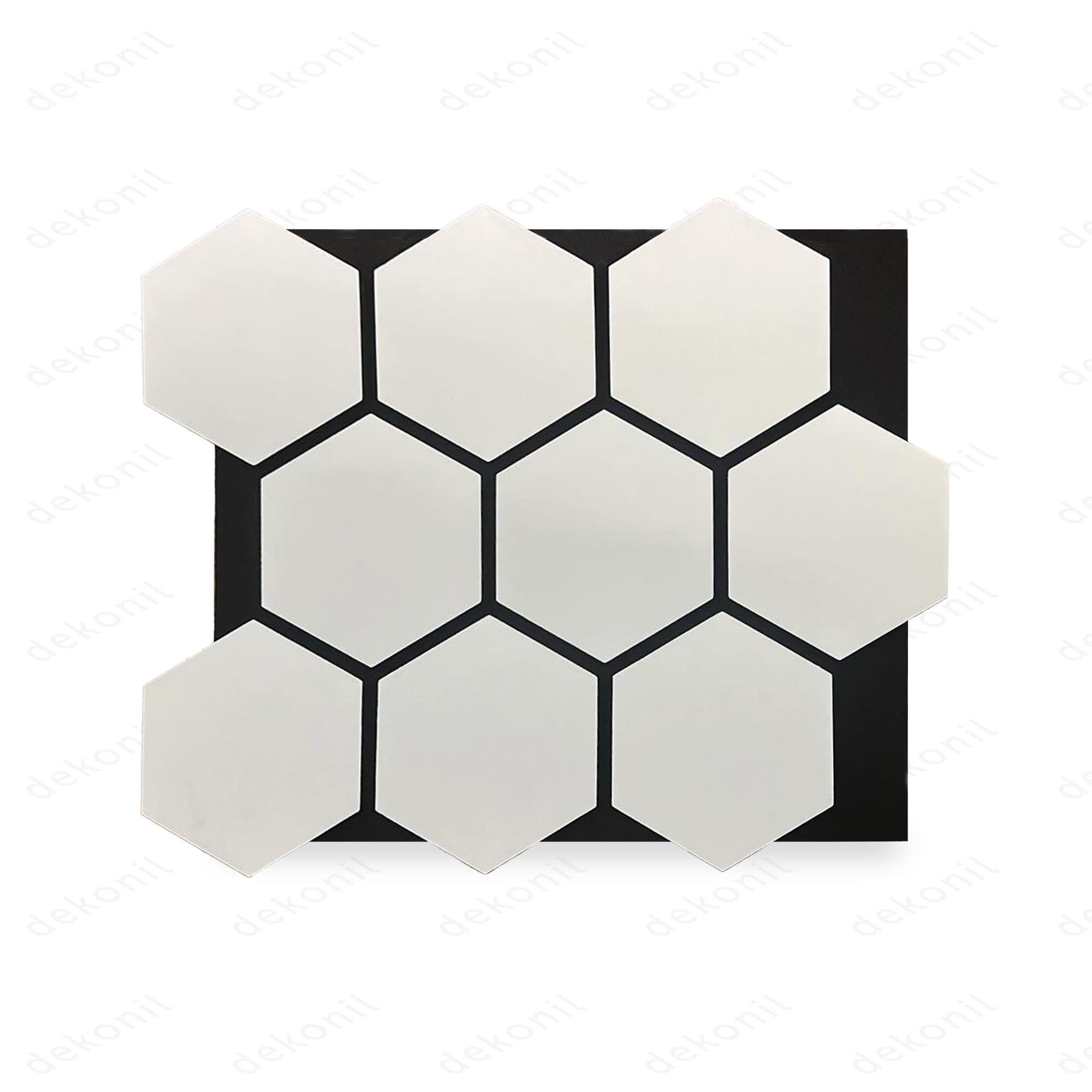 Hexagon Akustik Altıgen Beyaz Duvar Paneli