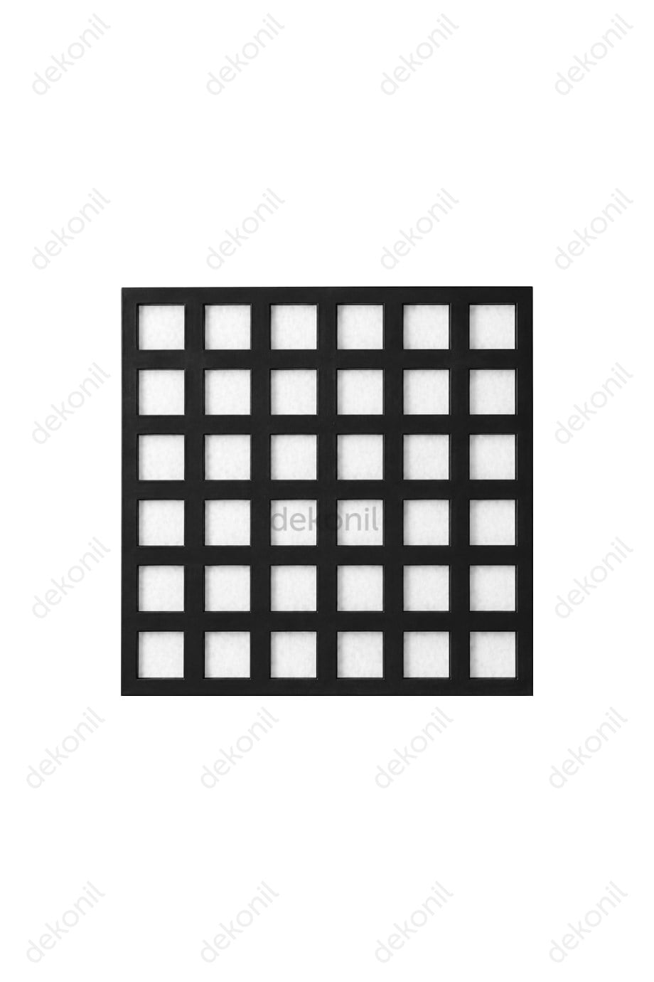 Kare Petek Siyah Clip-in (Klipin) PVC Asma Tavan Kaplama Paneli 30*30 cm