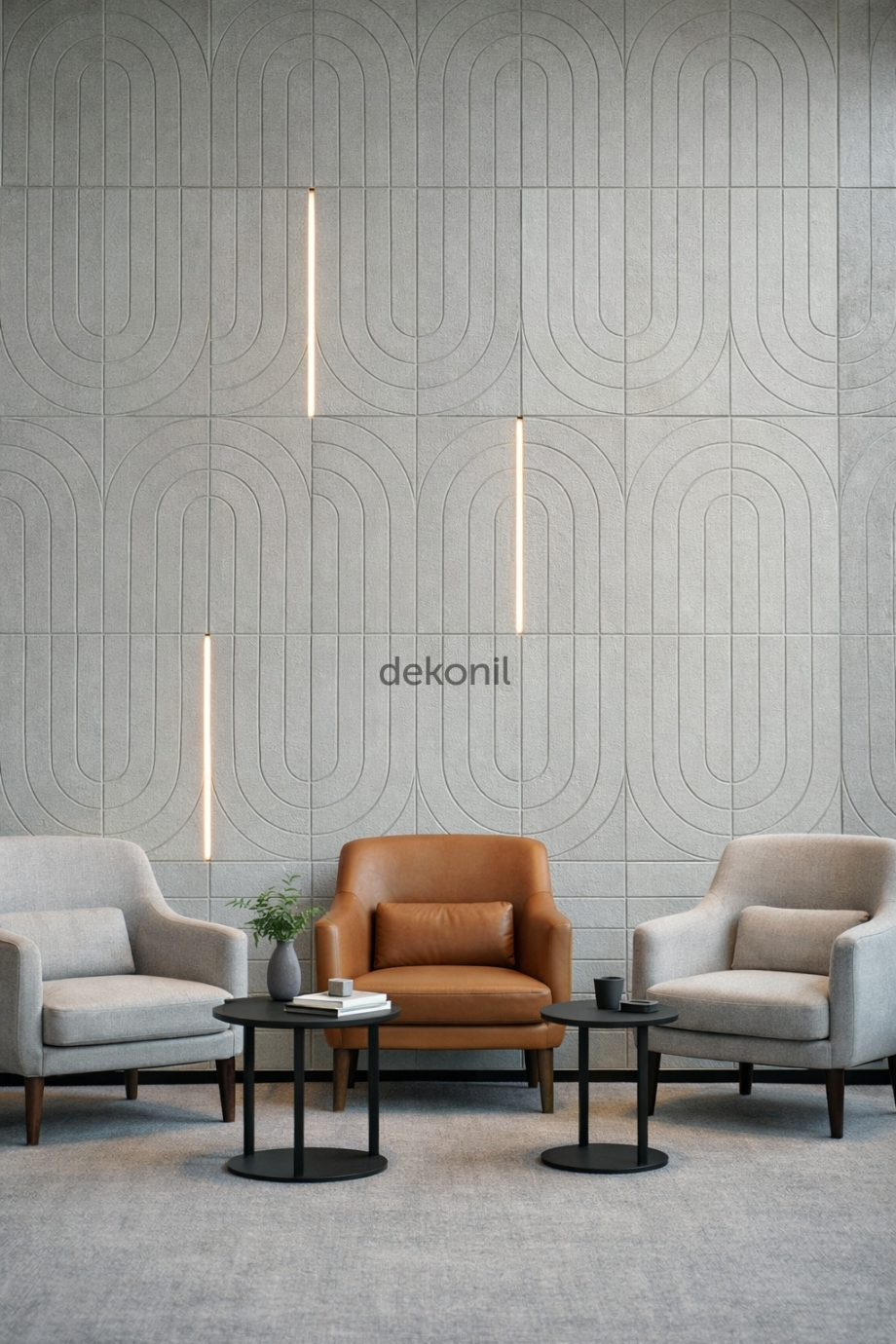 Lena Dekoratif Çift Taraflı MDF Oval Duvar Paneli 40*90cm