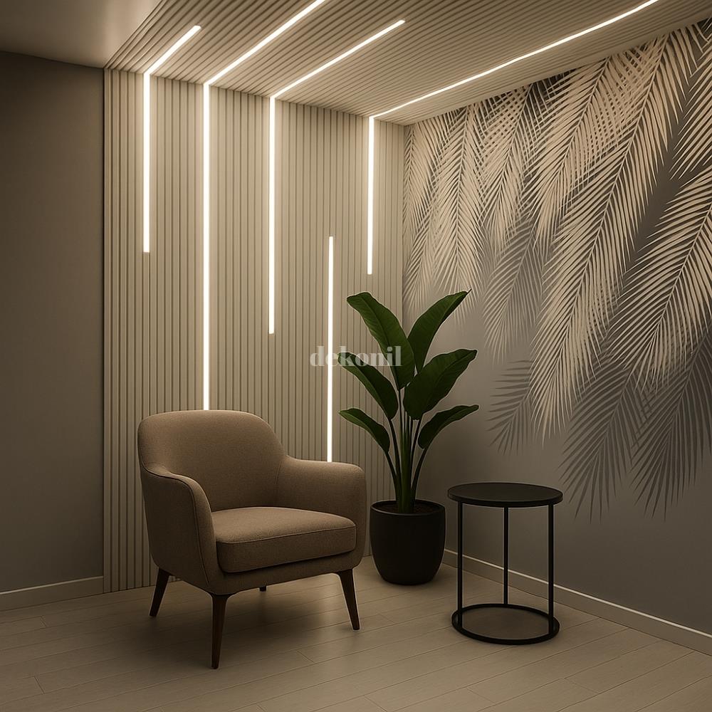Mdf Disgen Led MDF Lambri Alüminyum Kasa Gün Işığı Led Işık 100 cm | Dekonil