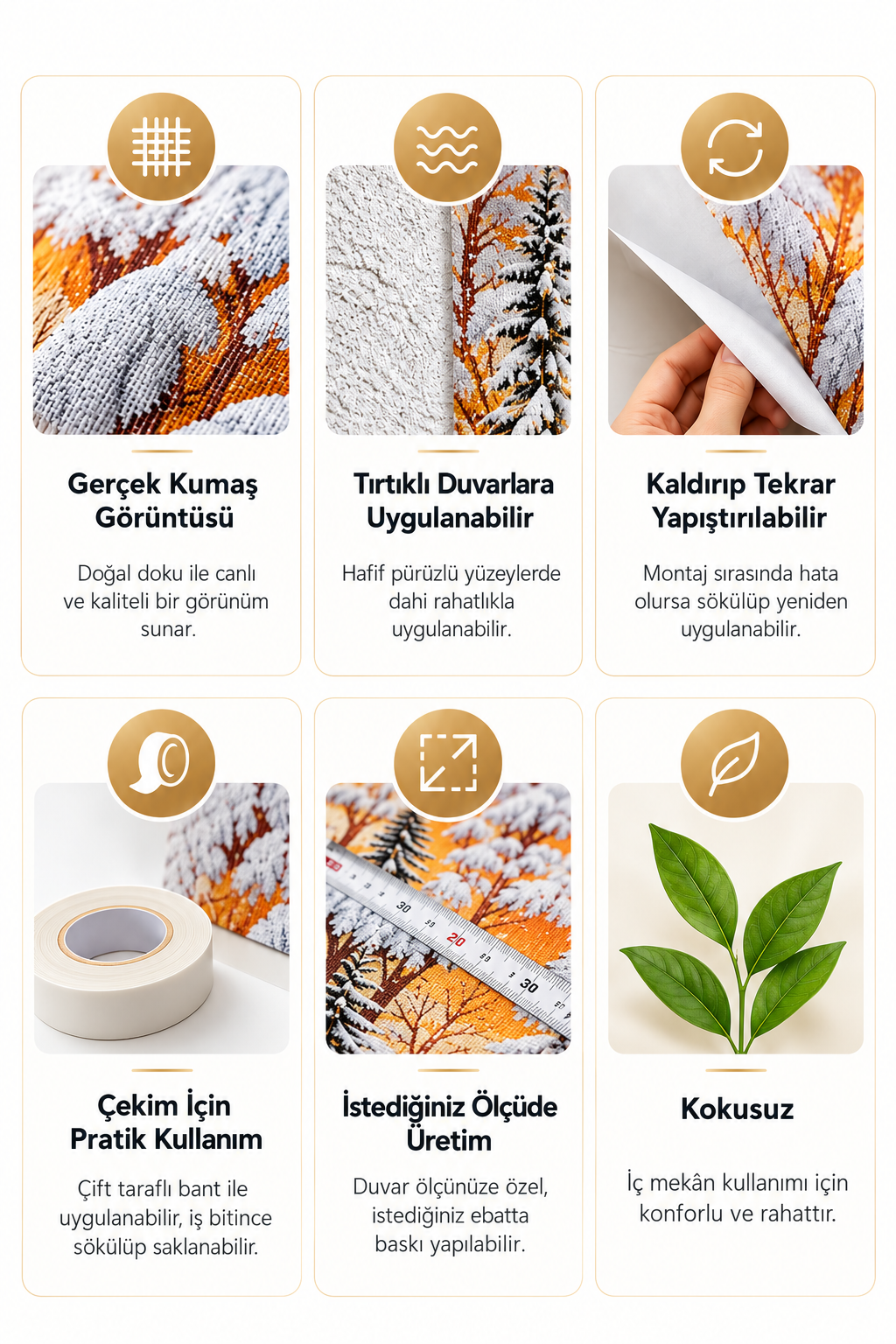 Mozaik Desenli Tek Parça Kumaş Poster Duvar Kağıdı 200*275 cm