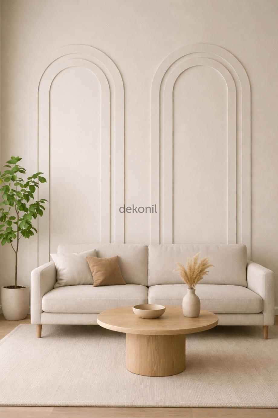 Pinterest MDF Oval Duvar Çıtası Seti