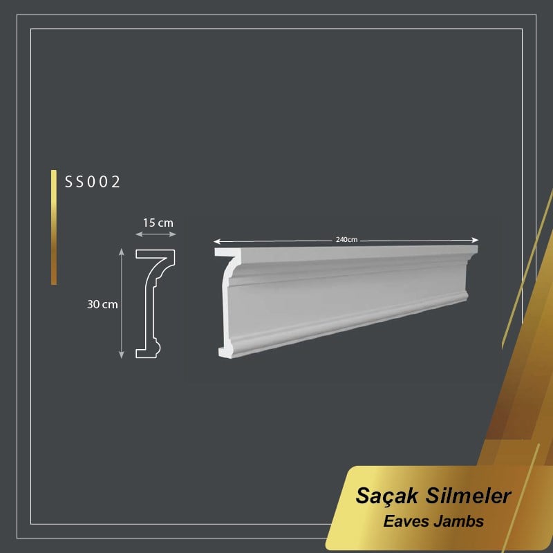 Poliüretan Boyanabilir Saçak Silme 30*240cm