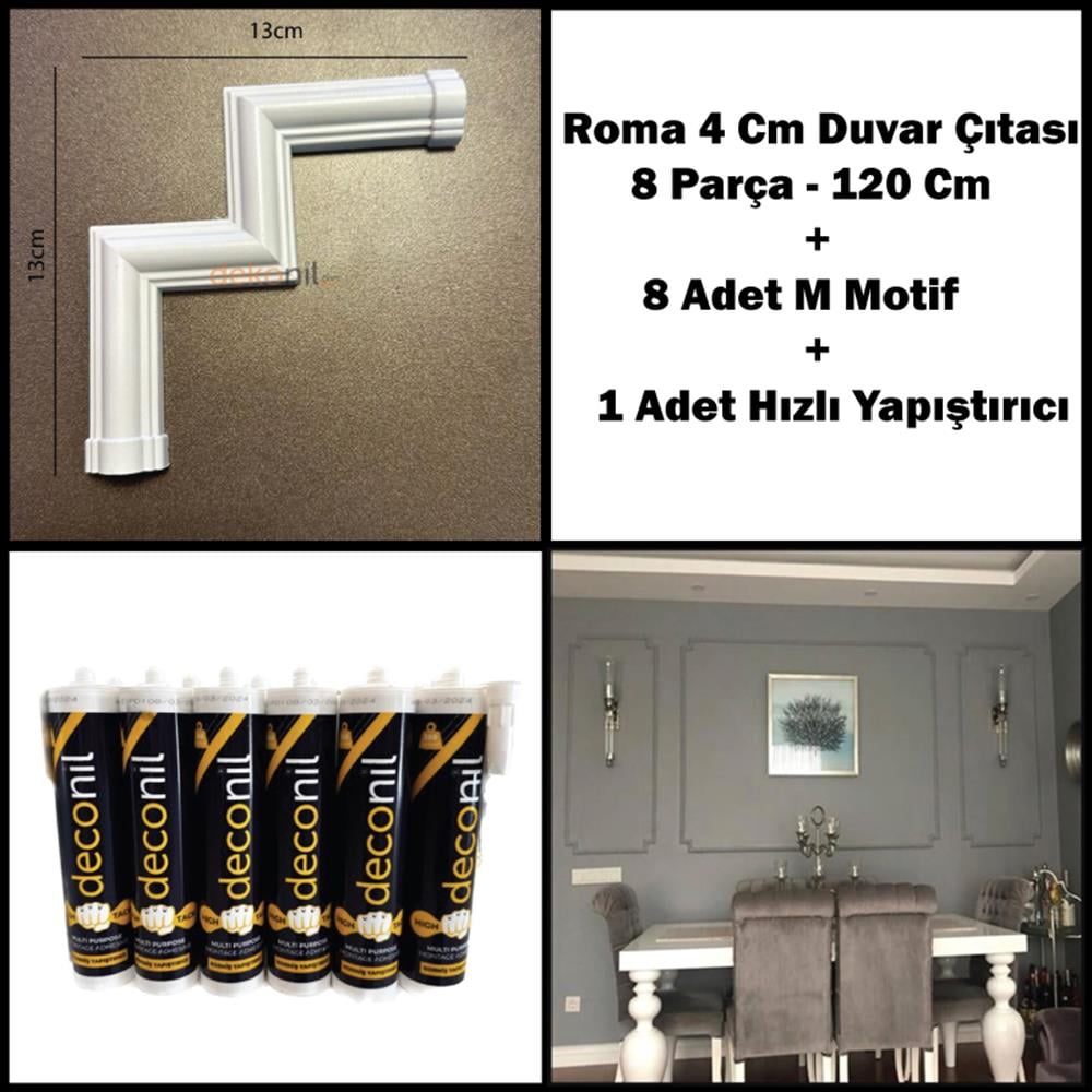 Sofia Ps M Motif Wall Lath Pack 4 cm