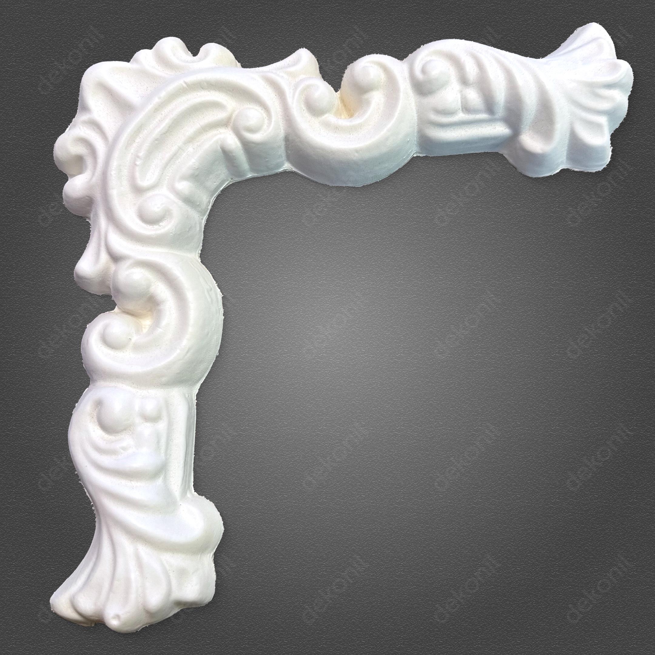 Sarmaşık Poliüretan Boyanabilr 2.5cm Çıta Geçmeli Köşe Motifi