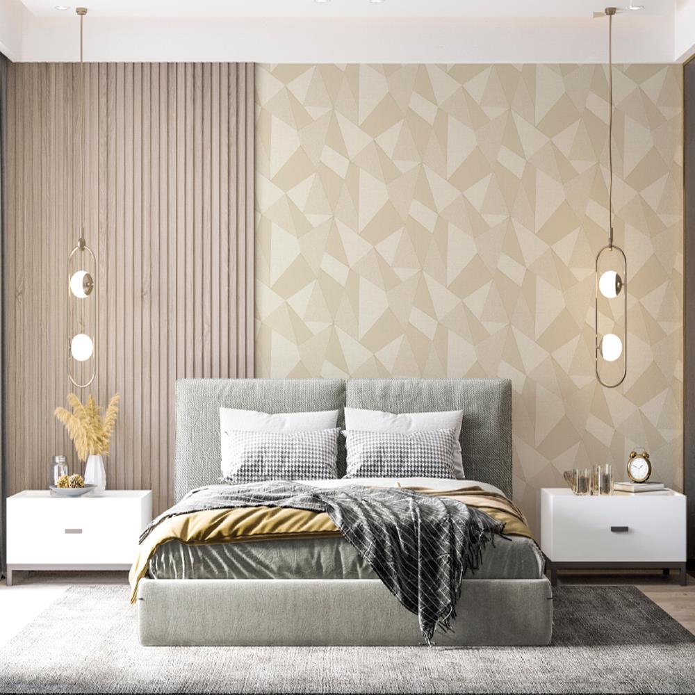 Savana Geometrik Desenli Duvar Kağıdı Z77552