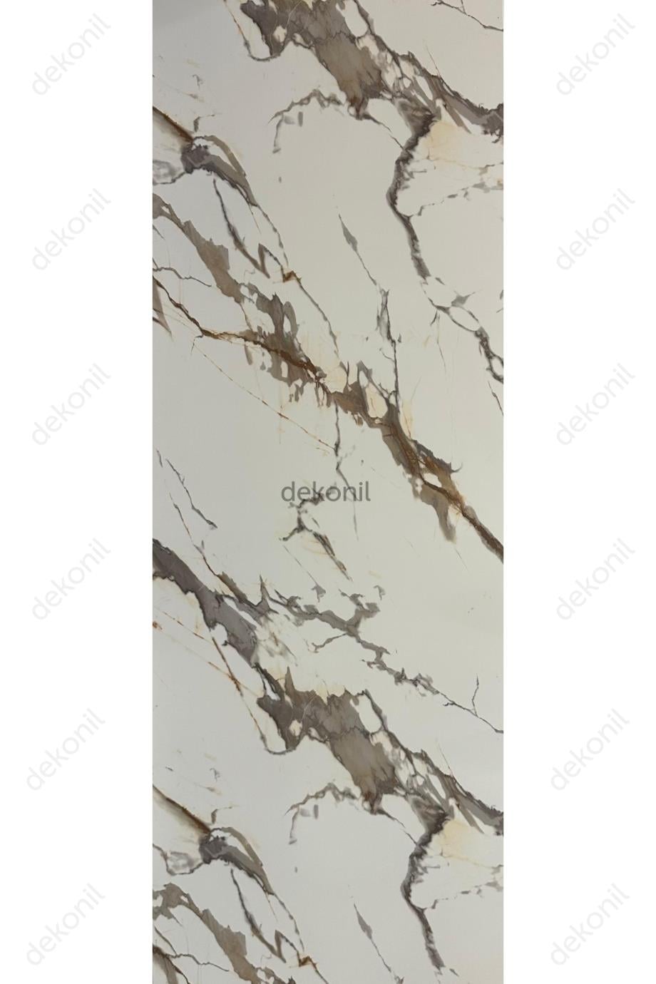 SPC Duvar Paneli Beyaz - Kahverengi Kaya Desenli 96,5*280 cm (2,70 m²)