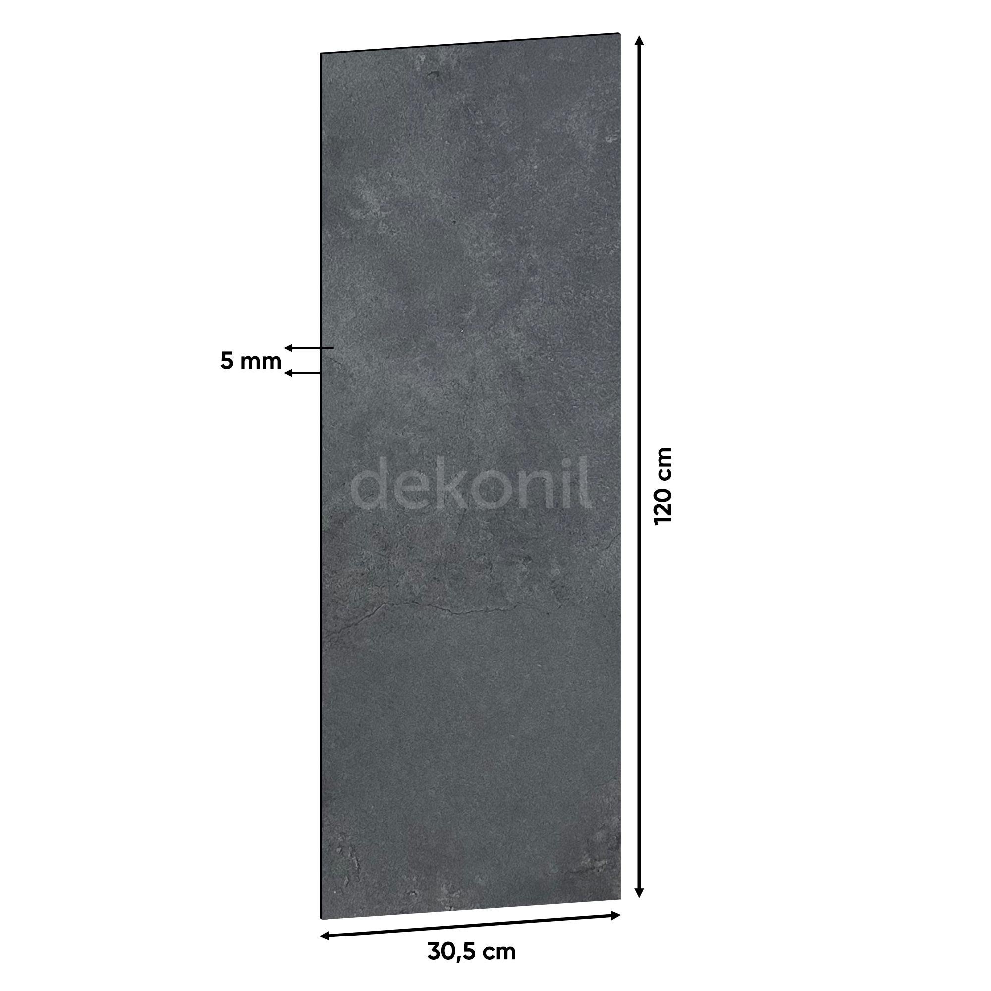 SPC Parke Koyu Gri Beton Desenli – Su Geçirmez Zemin Paneli 30,5*120 cm (Paket: 6 Adet / 2,23 m²)