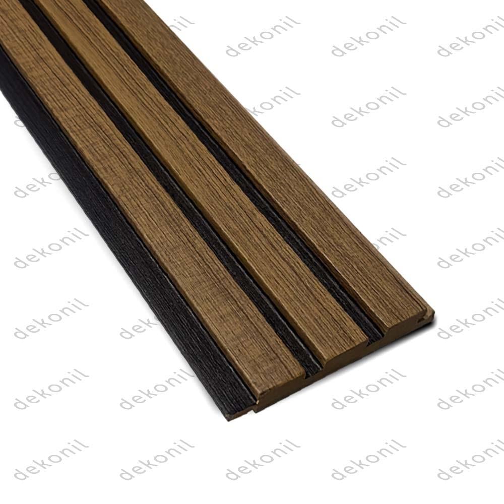 Teak Black Mdf Tavan ve Duvar Lambri 12cm